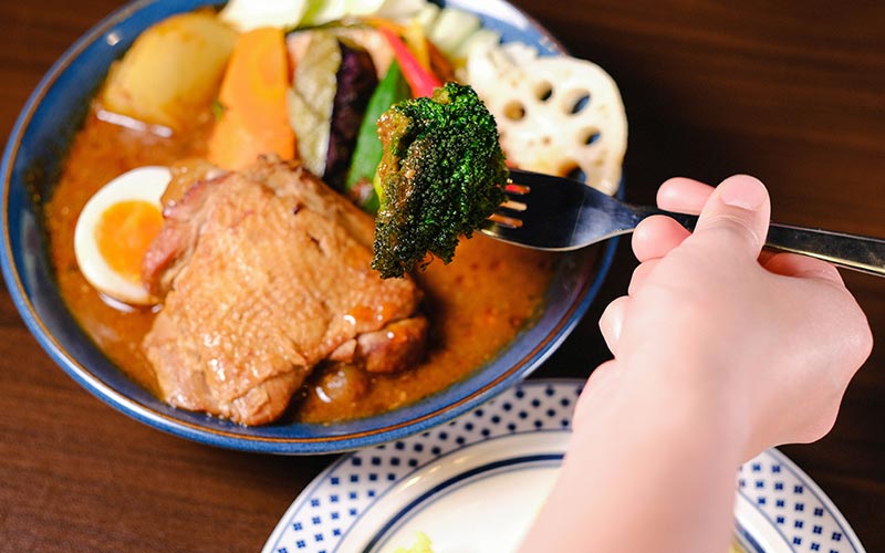 お好きなタイミングで、具材を食べる。